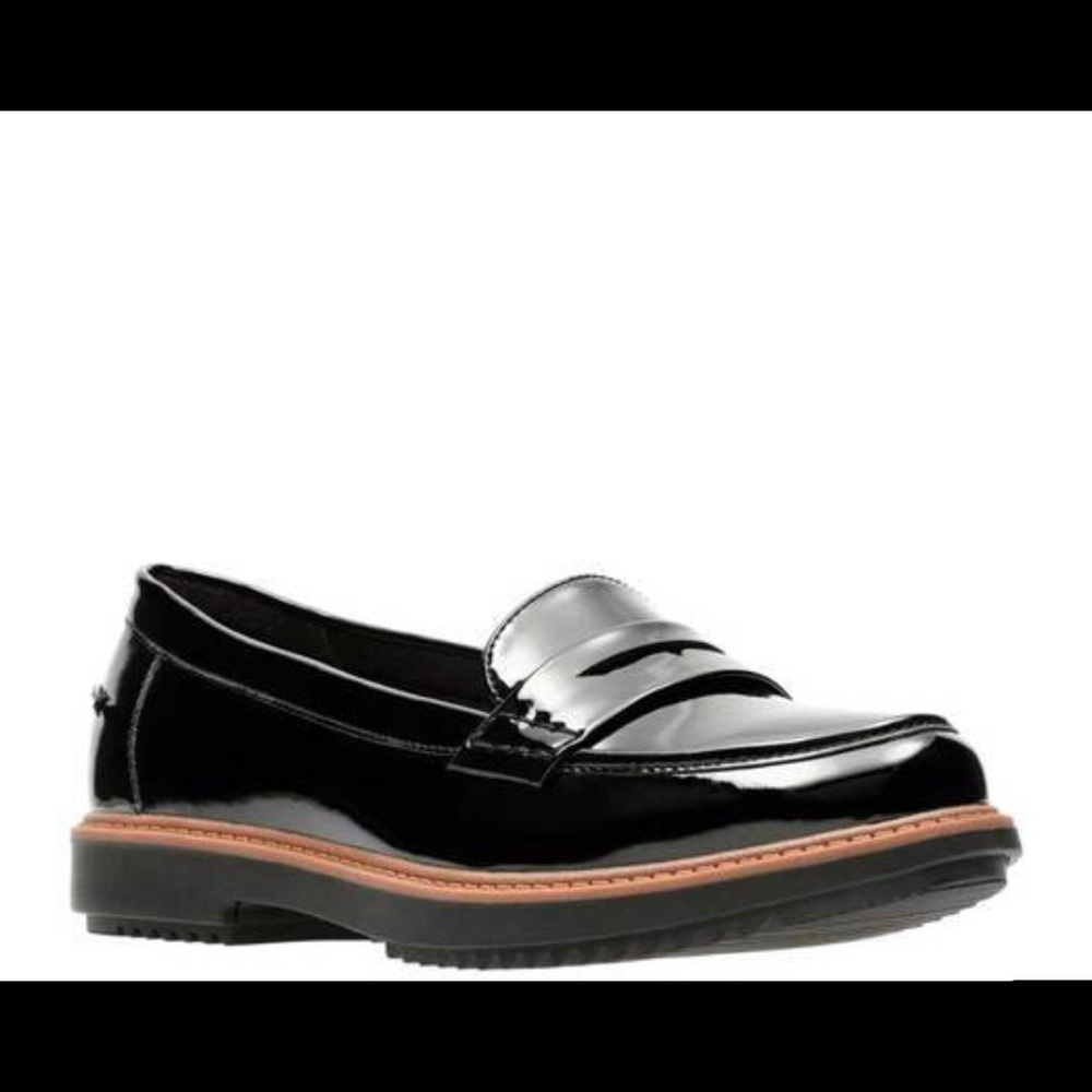 Clarks Collection Black Raisie Eletta Penny Loafer